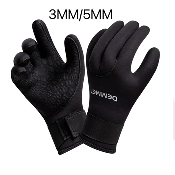 Зимни ръкавици за гмуркане от неопрен 3 мм 5 мм с подгряване За Мъже И жени, костюми за водолази, гмуркане, гребане, кану-каяк, Ръкавица за подводен риболов на подводния риба