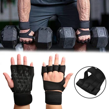 Нова 1 чифт Ръкавици за тренировки за повишаване на тежести, ръкавици за защита на ръцете спортни Ръкавици за бодибилдинг, Женски Мъжки ръкохватки за фитнес и гимнастика